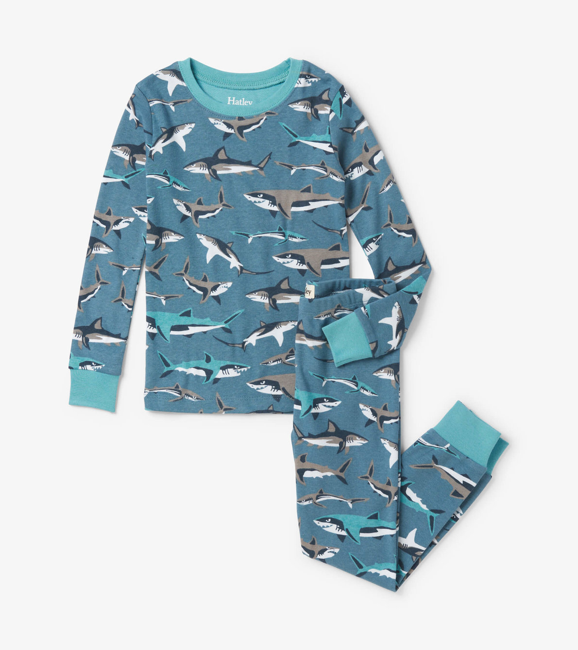 View larger image of Sneak Around Sharks Pajama Set