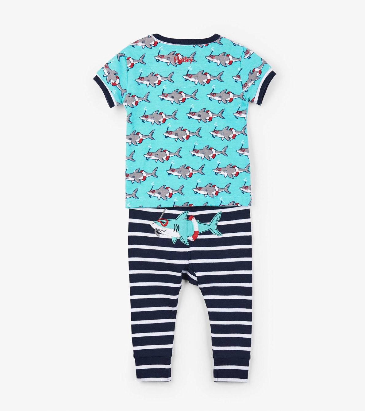 Agrandir l'image de Pyjama en coton bio pour bébé – Requins en plongée