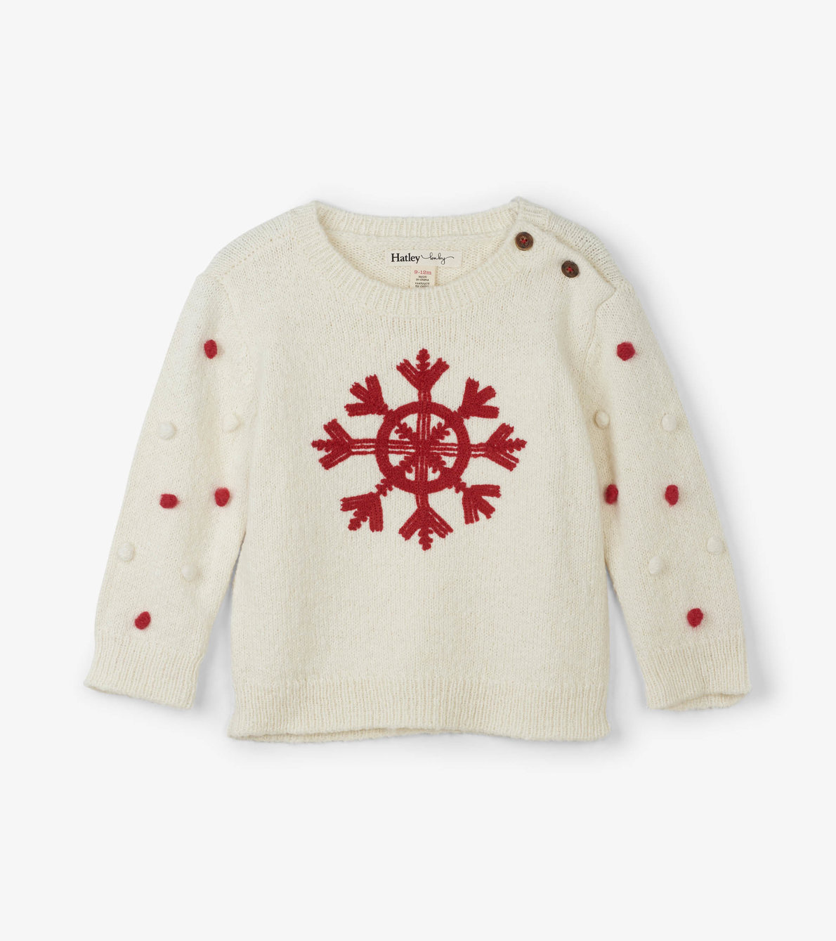 View larger image of Snowflake Pom Pom Baby Sweater