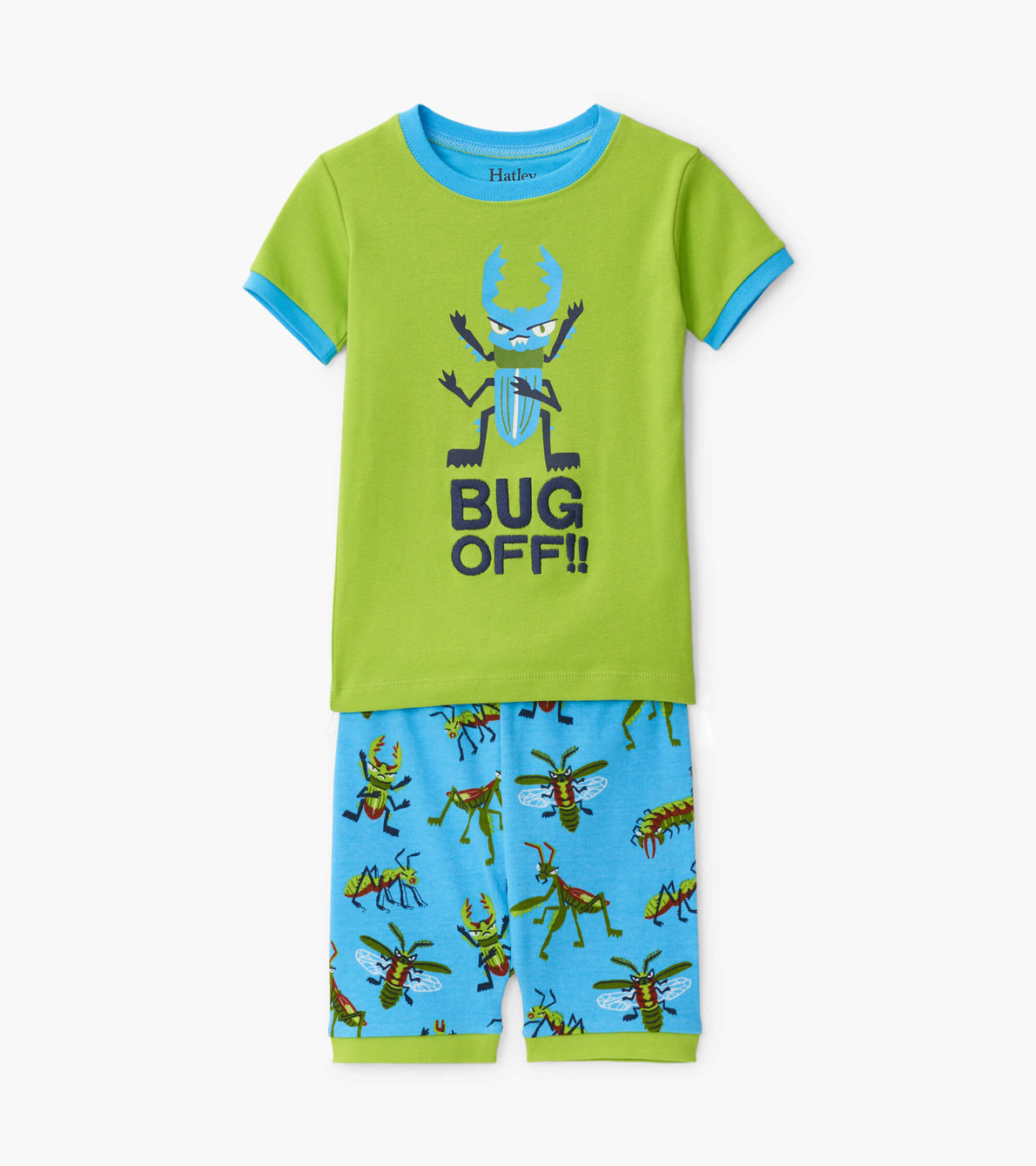 View larger image of Snug Bugs Organic Cotton Short Appliqué Pajama Set