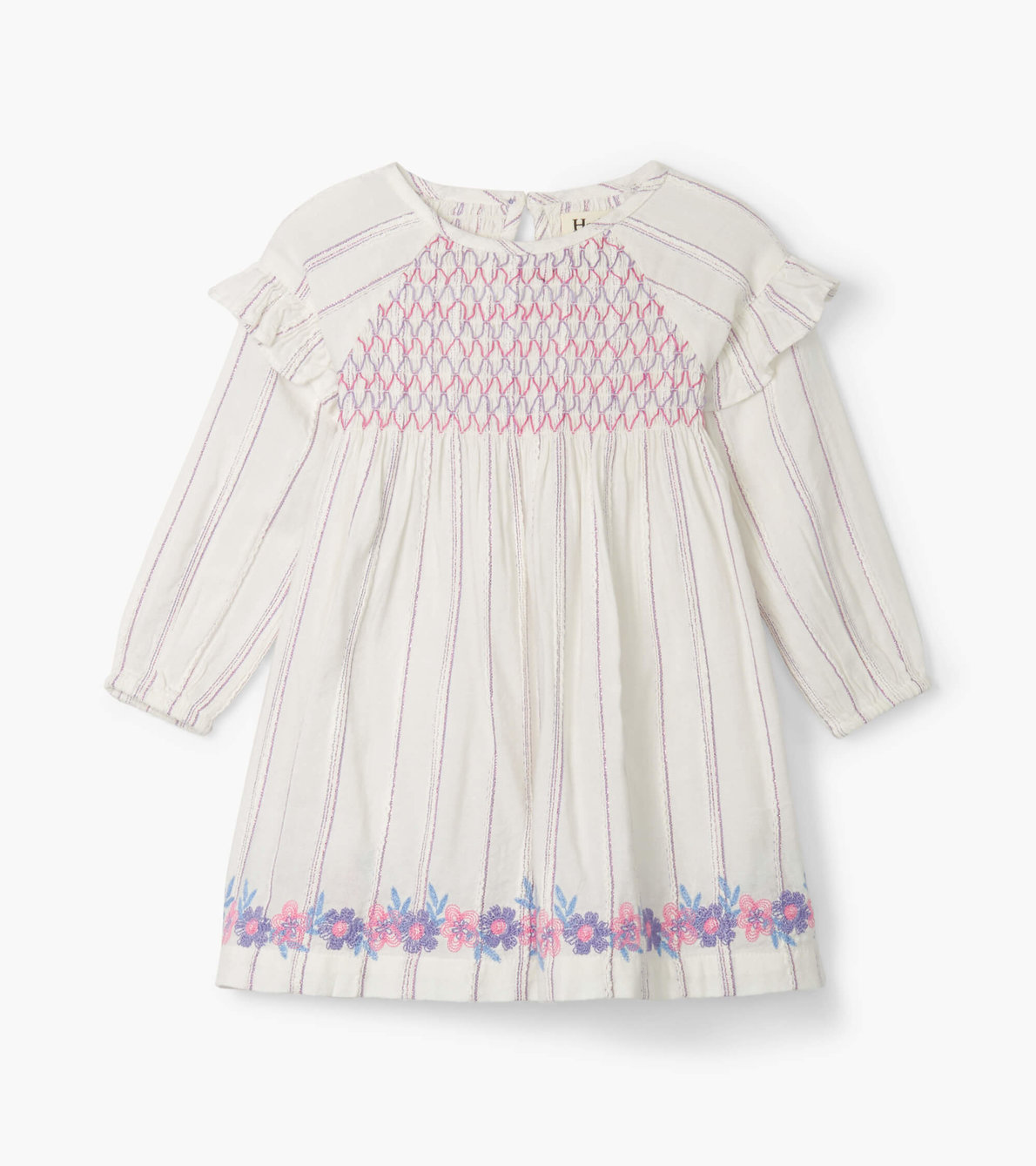 View larger image of Soft Stripes Baby Smocked Party Dress