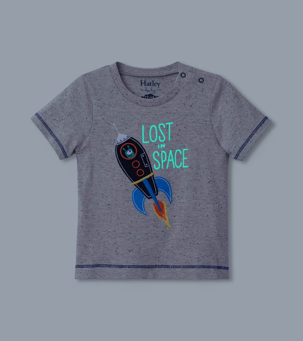 View larger image of Space Rocket Glow In The Dark Baby Graphic Tee