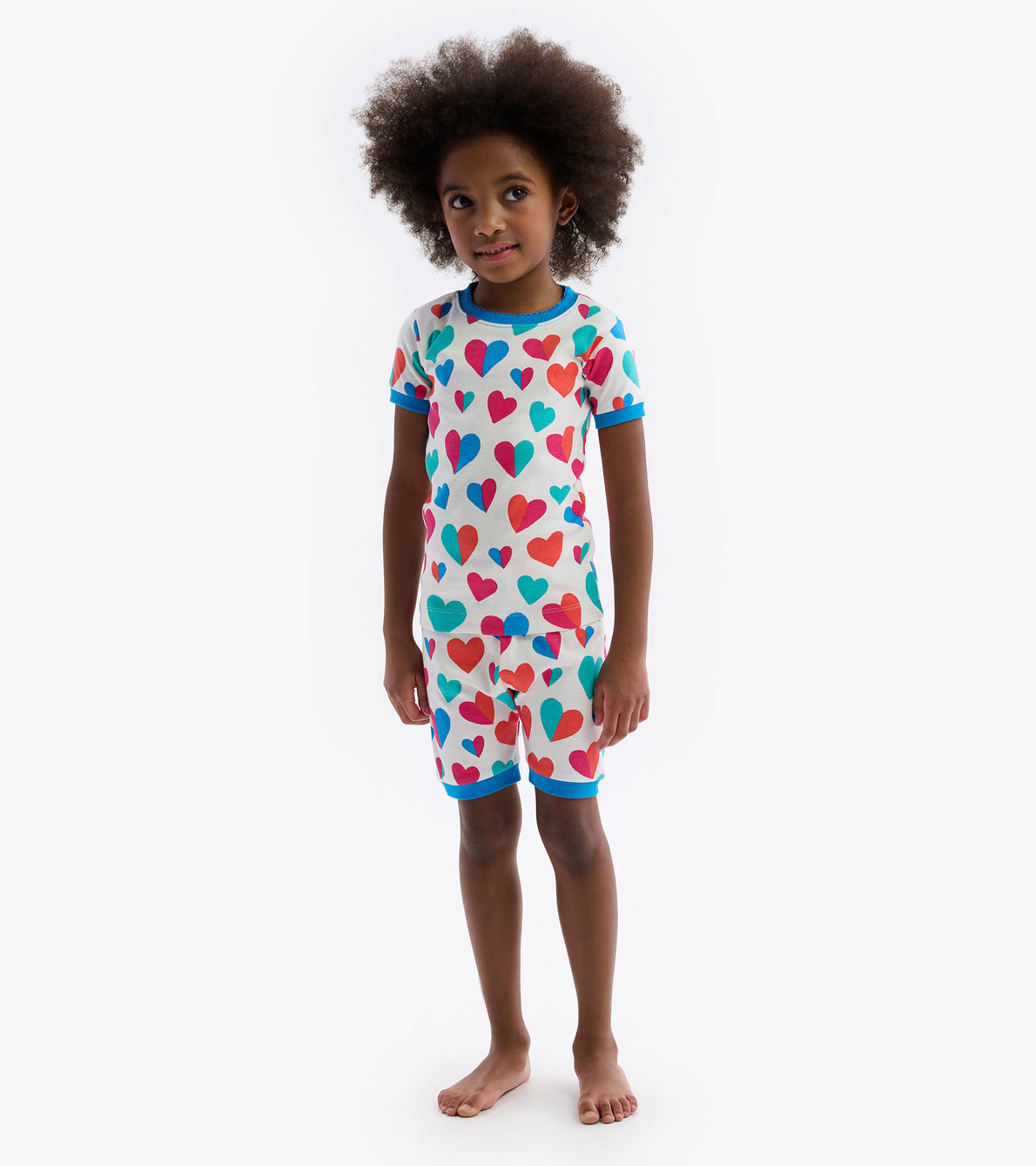 Agrandir l'image de Pyjama court – Cœurs bicolores