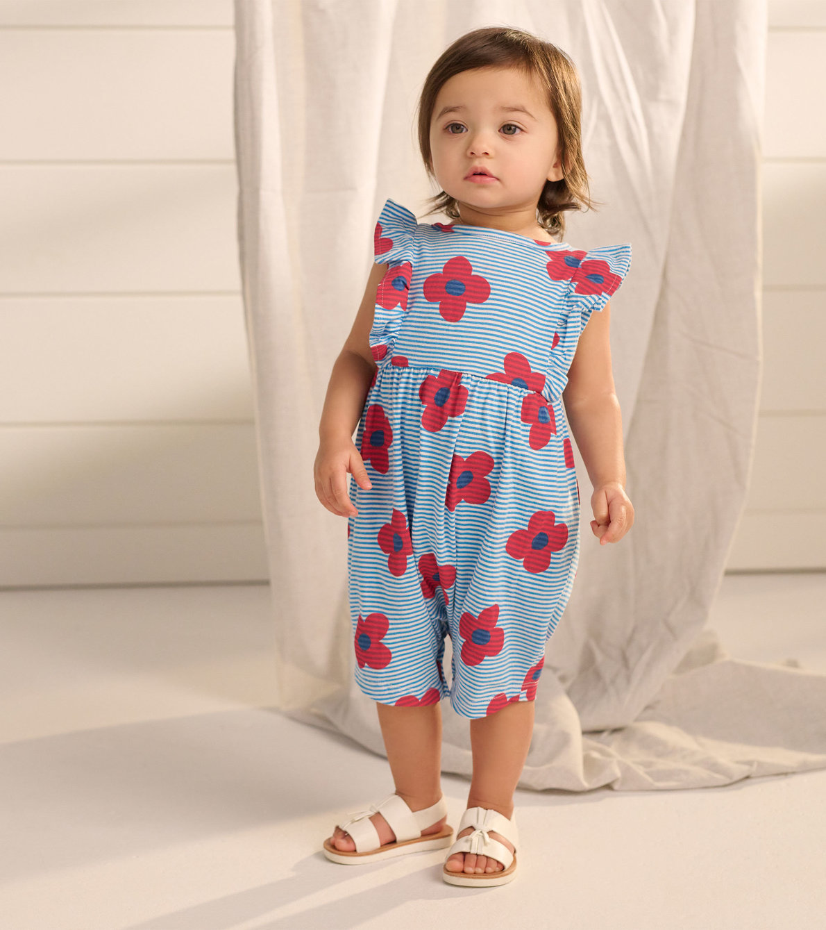 View larger image of Spring Flowers Ruffle Romper