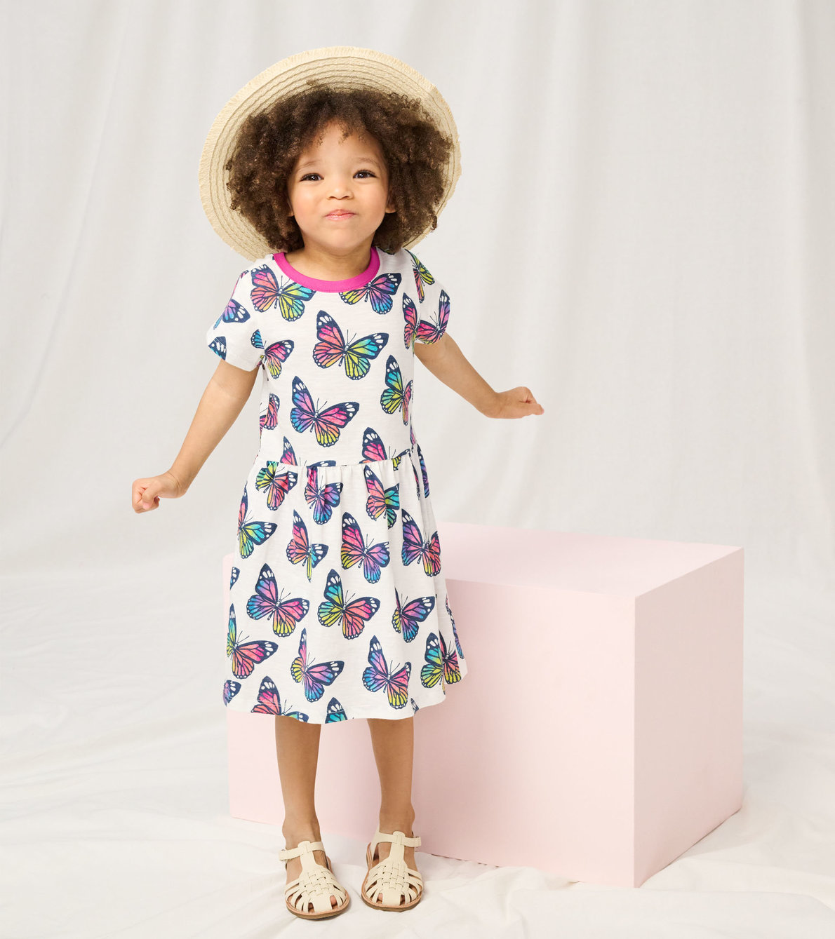 View larger image of Spring Sky Butterfly Toddler Gathered Dress