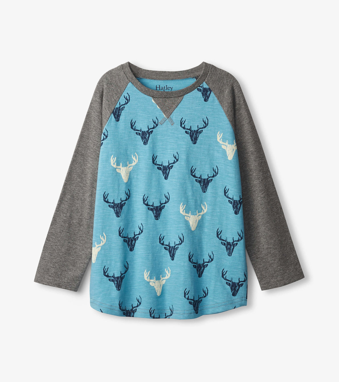 View larger image of Stag Heads Raglan Tee