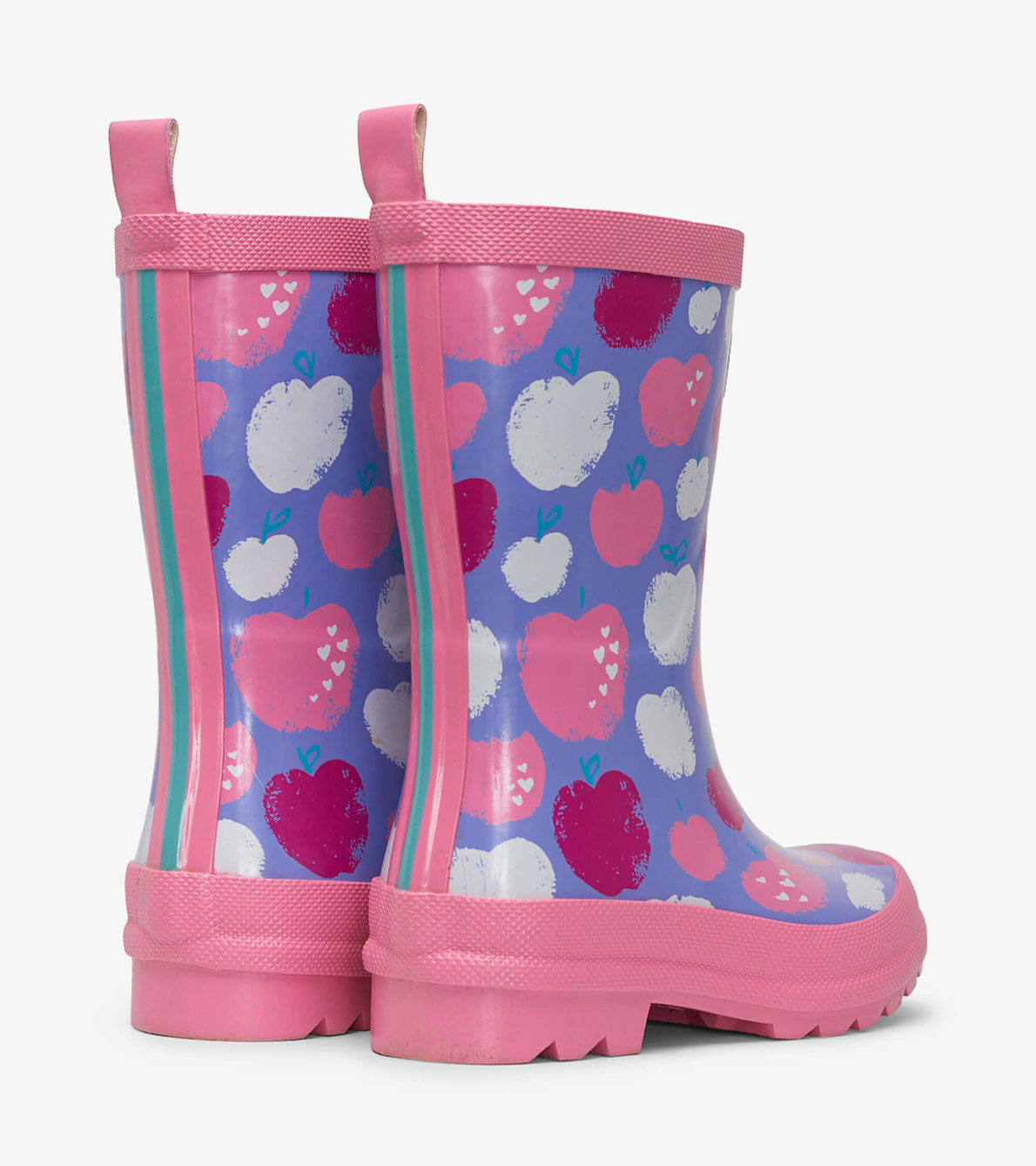 View larger image of Stamped Apples Shiny Rain Boots