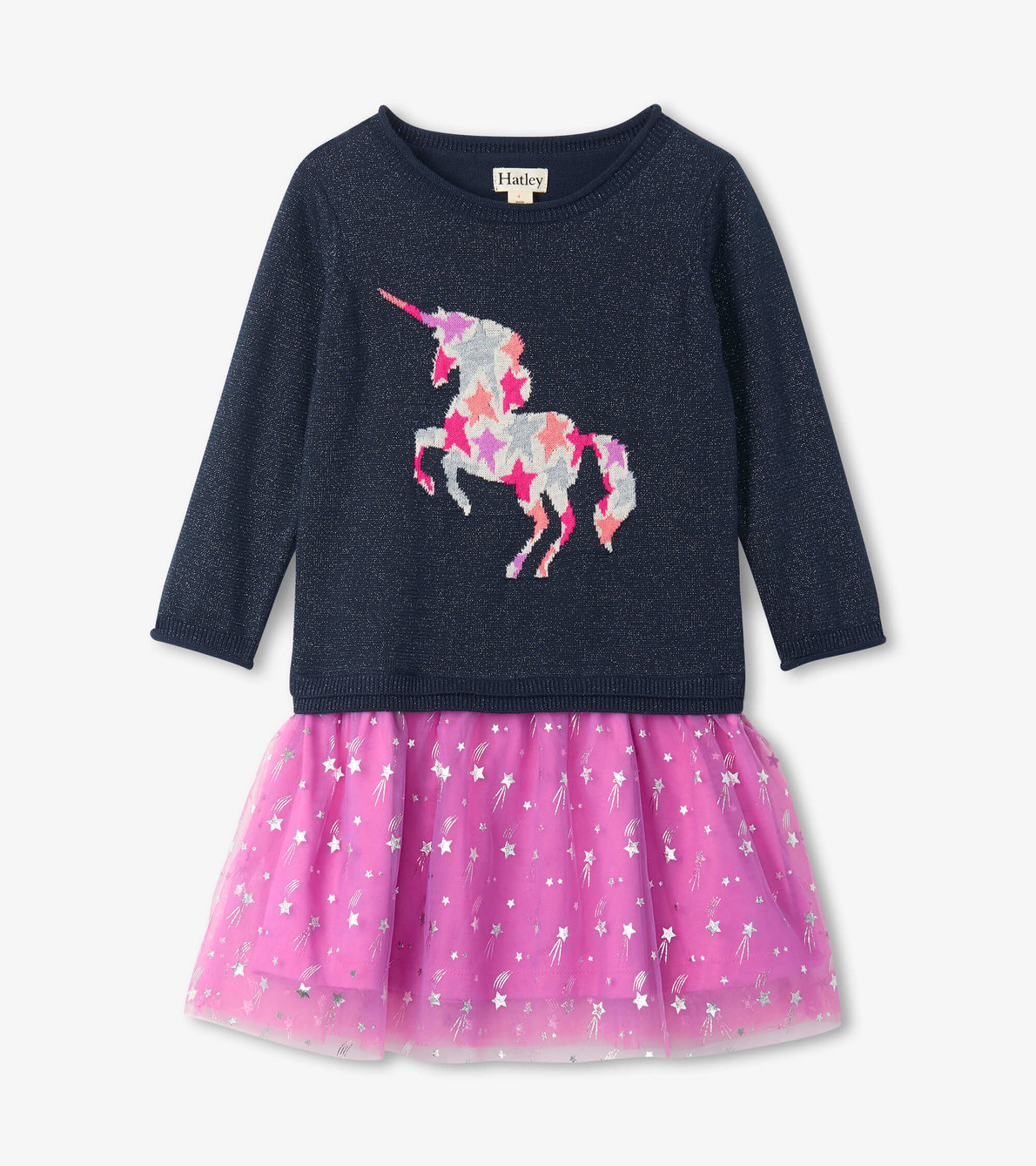 View larger image of Star Cluster Unicorn Drop Waist Tulle Dress