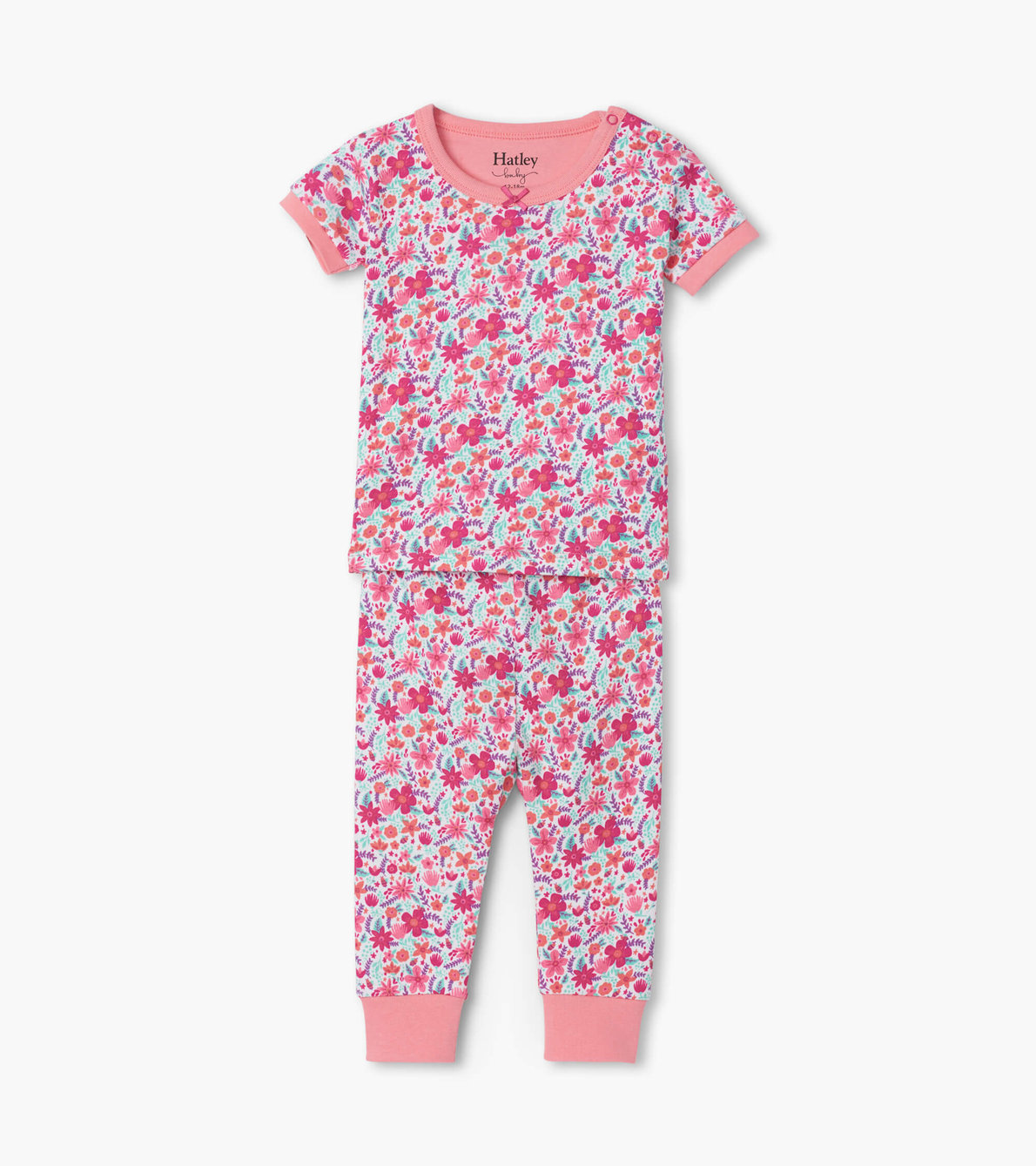 View larger image of Summer Garden Organic Cotton Baby Short Sleeve Pajama Set