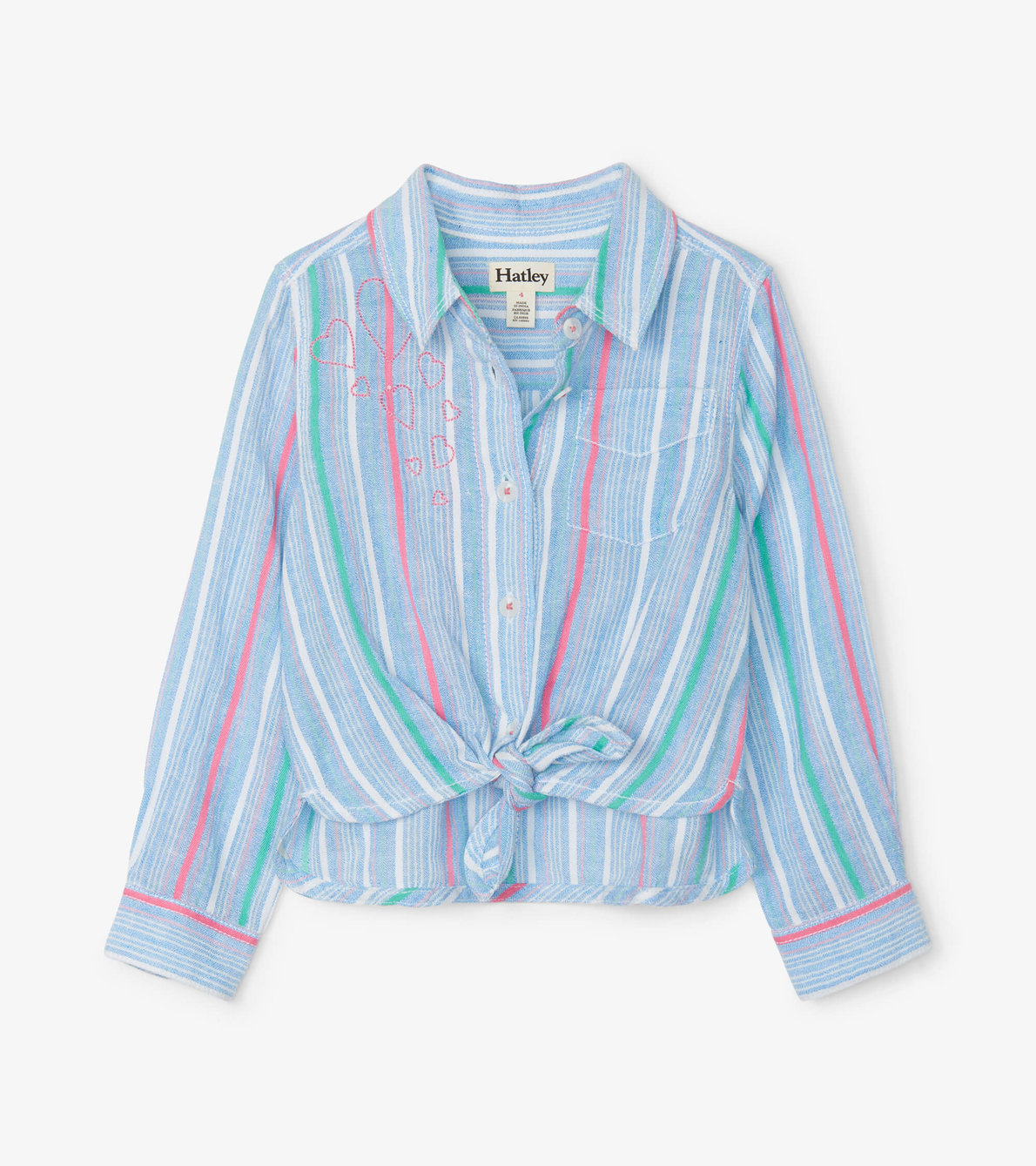 View larger image of Summer Stripe Tie Front Shirt