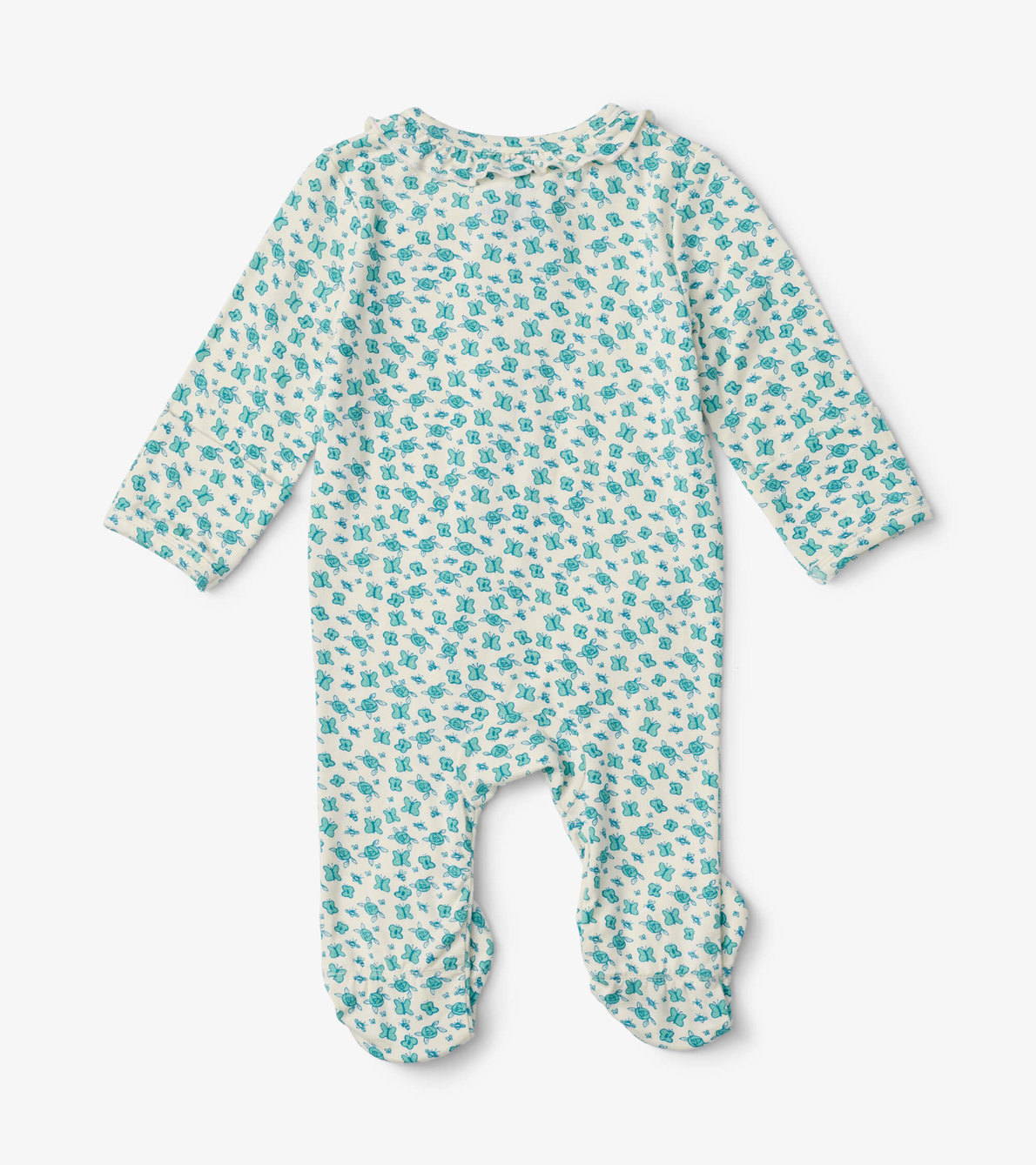 View larger image of Summer Sunshine Baby Ruffle Neck Footed Sleeper