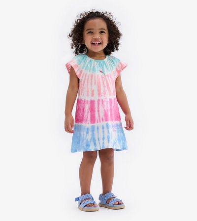 Summer Tie Dye Toddler Easy Raglan Dress