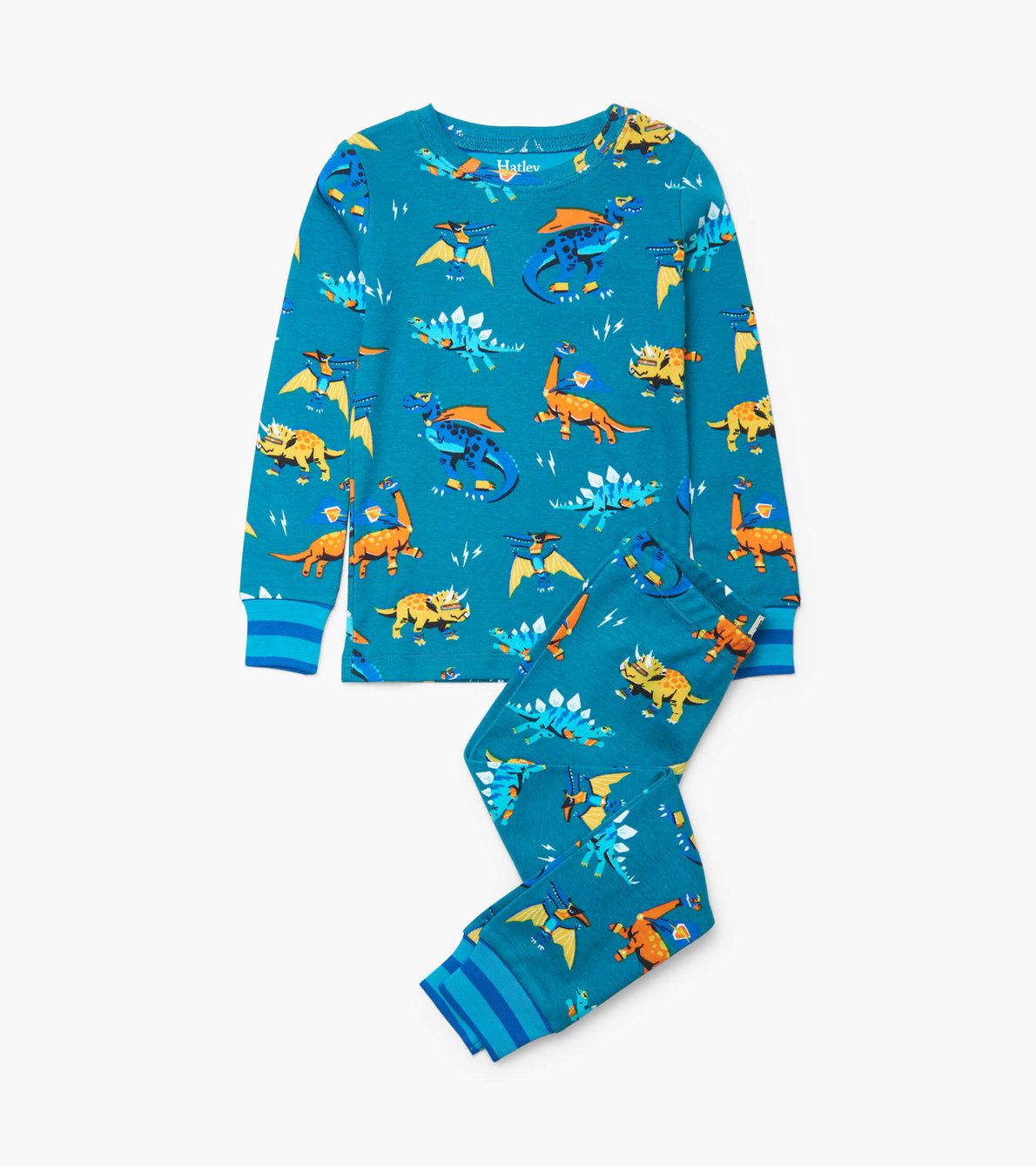 Agrandir l'image de Pyjama en coton biologique – Dinosaures superhéros