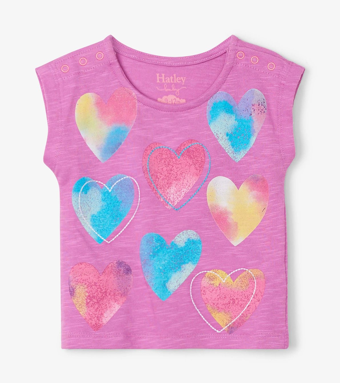 Agrandir l'image de T-shirt pour bébé – Cœurs doux