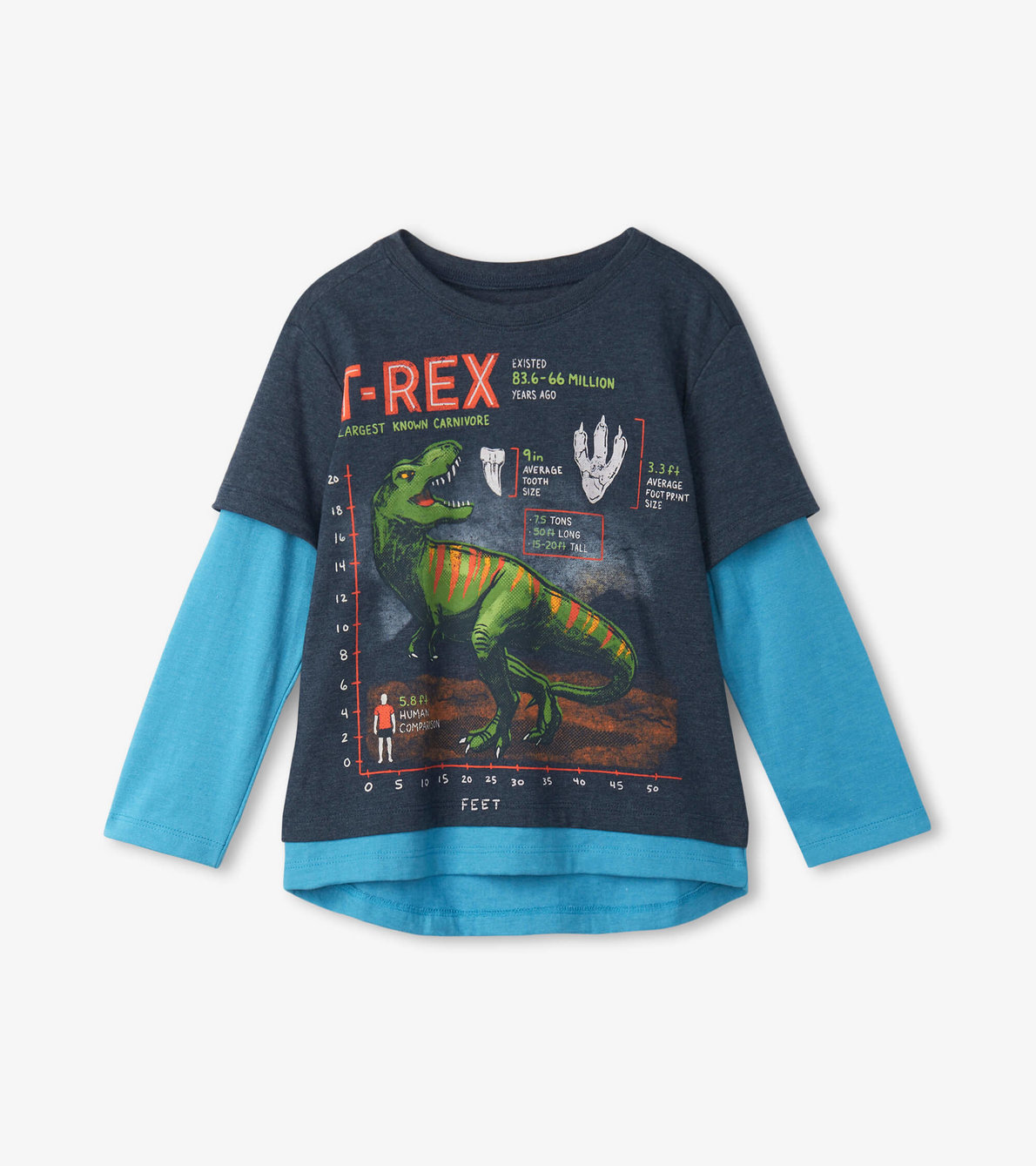 Agrandir l'image de T-shirt trompe-l’œil – T. rex