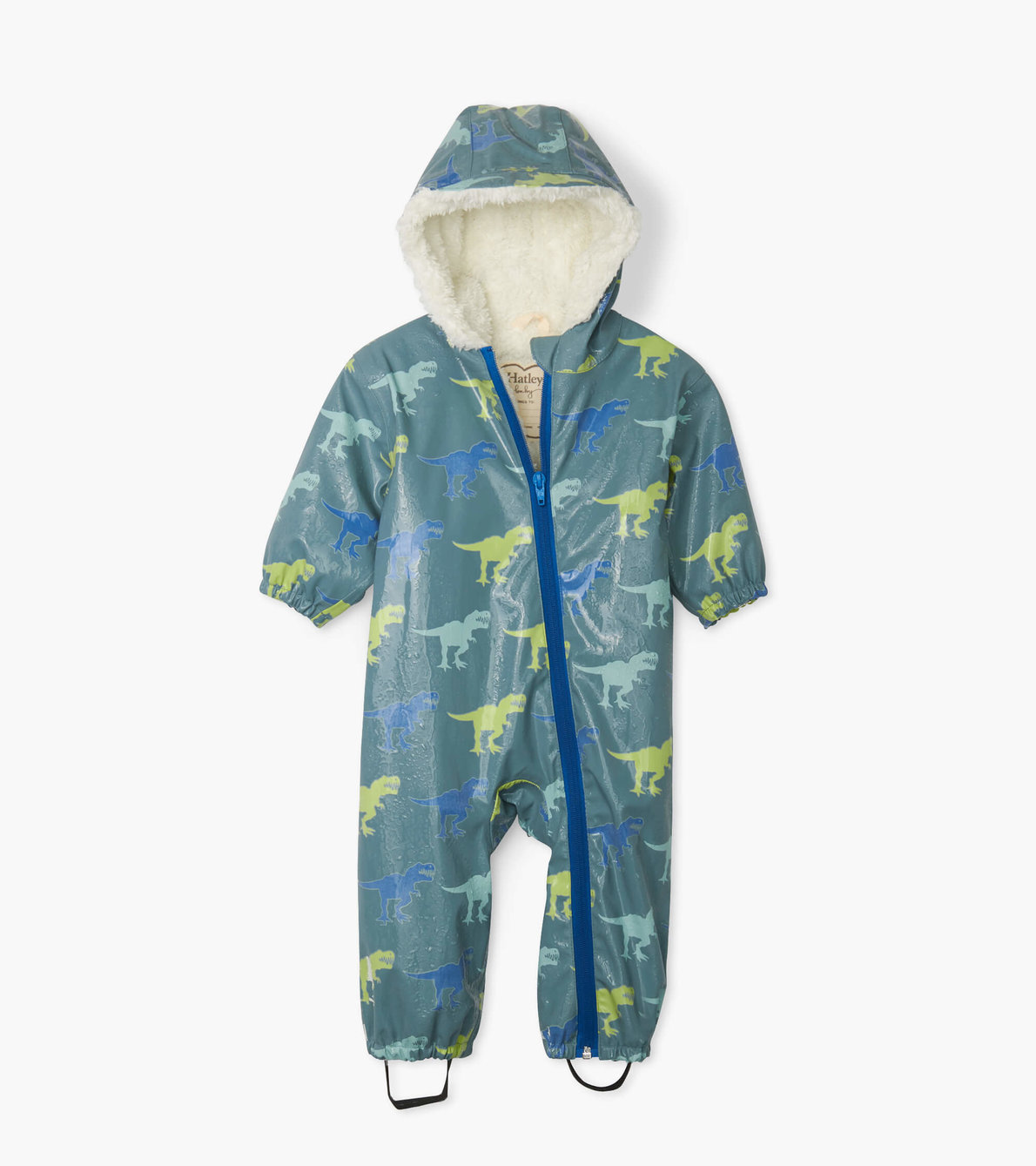 View larger image of T-Rex Sherpa Lined Colour Changing Baby Rain Suit