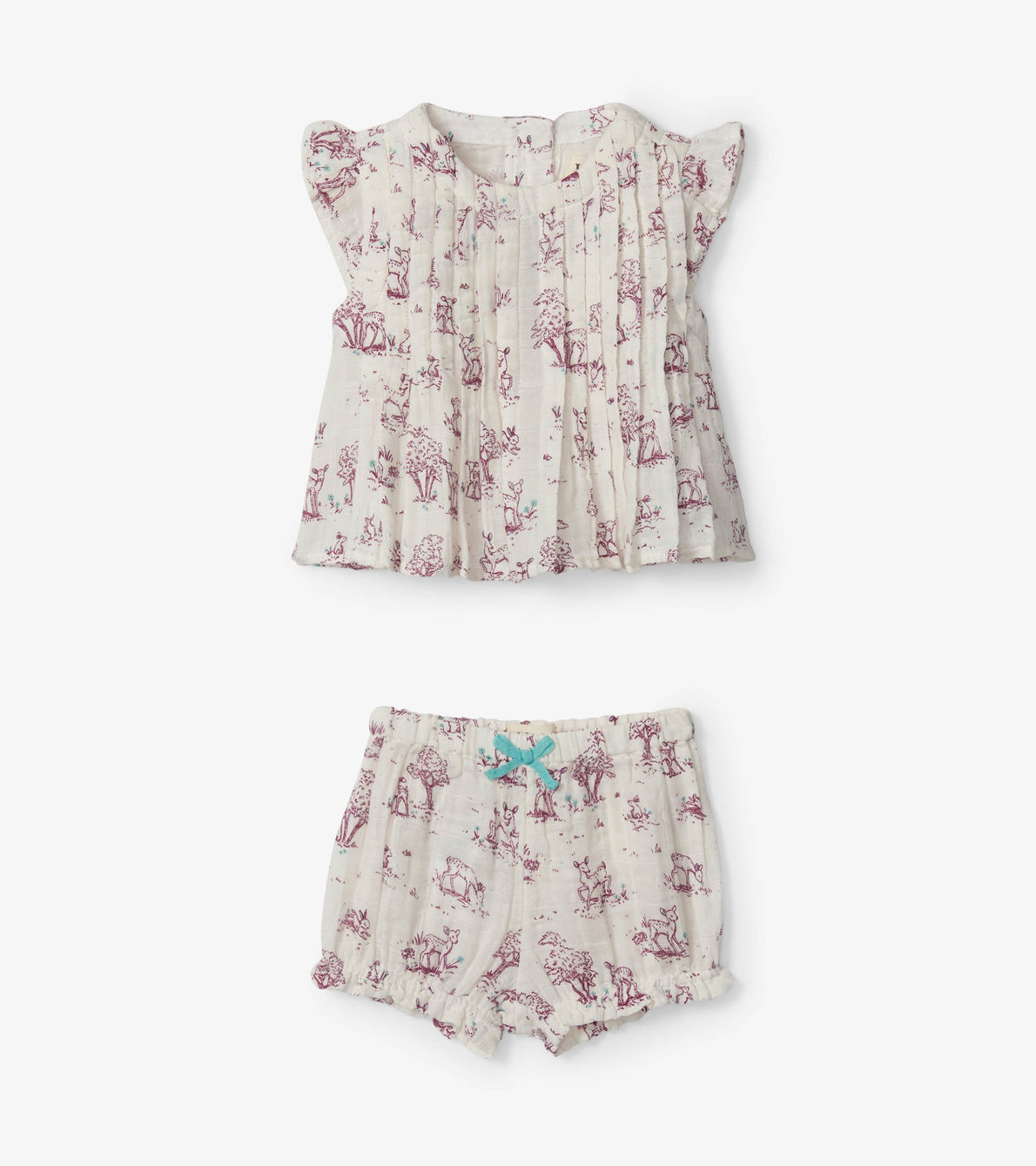 View larger image of Tender Toile Baby Pin Tuck Top And Bloomer Set