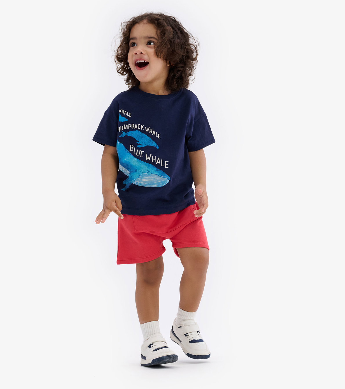 Agrandir l'image de T-shirt ample pour bébé – Trois espèces de baleine