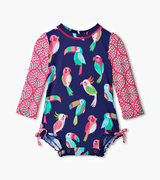 Tropical Birds Baby Rashguard Swimsuit