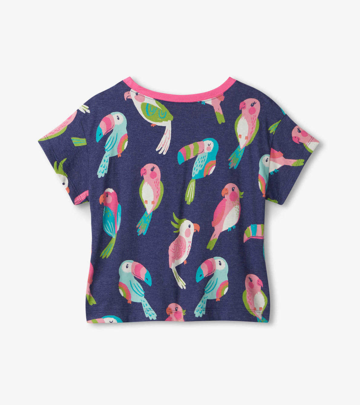 Agrandir l'image de T-shirt ample plissé – Oiseaux exotiques