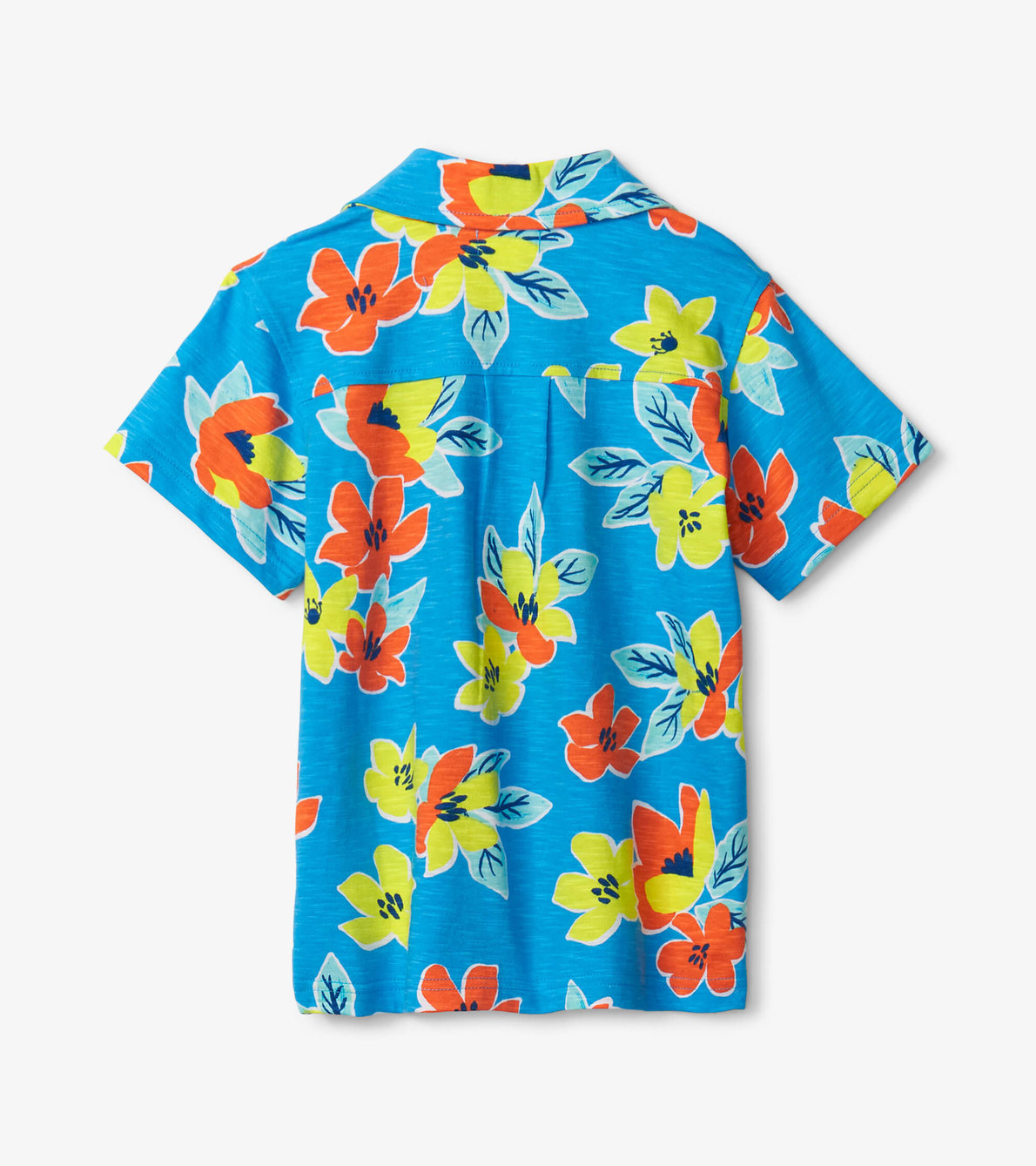 Agrandir l'image de Chemisier boutonné en tricot – Fleurs tropicales