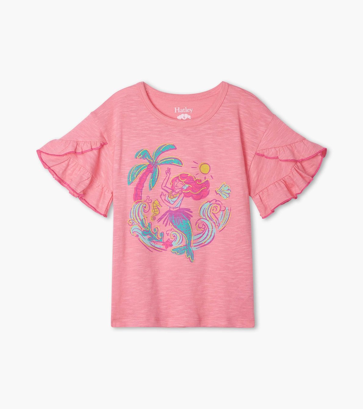 View larger image of Tropical Mermaid Flutter Sleeve Tee