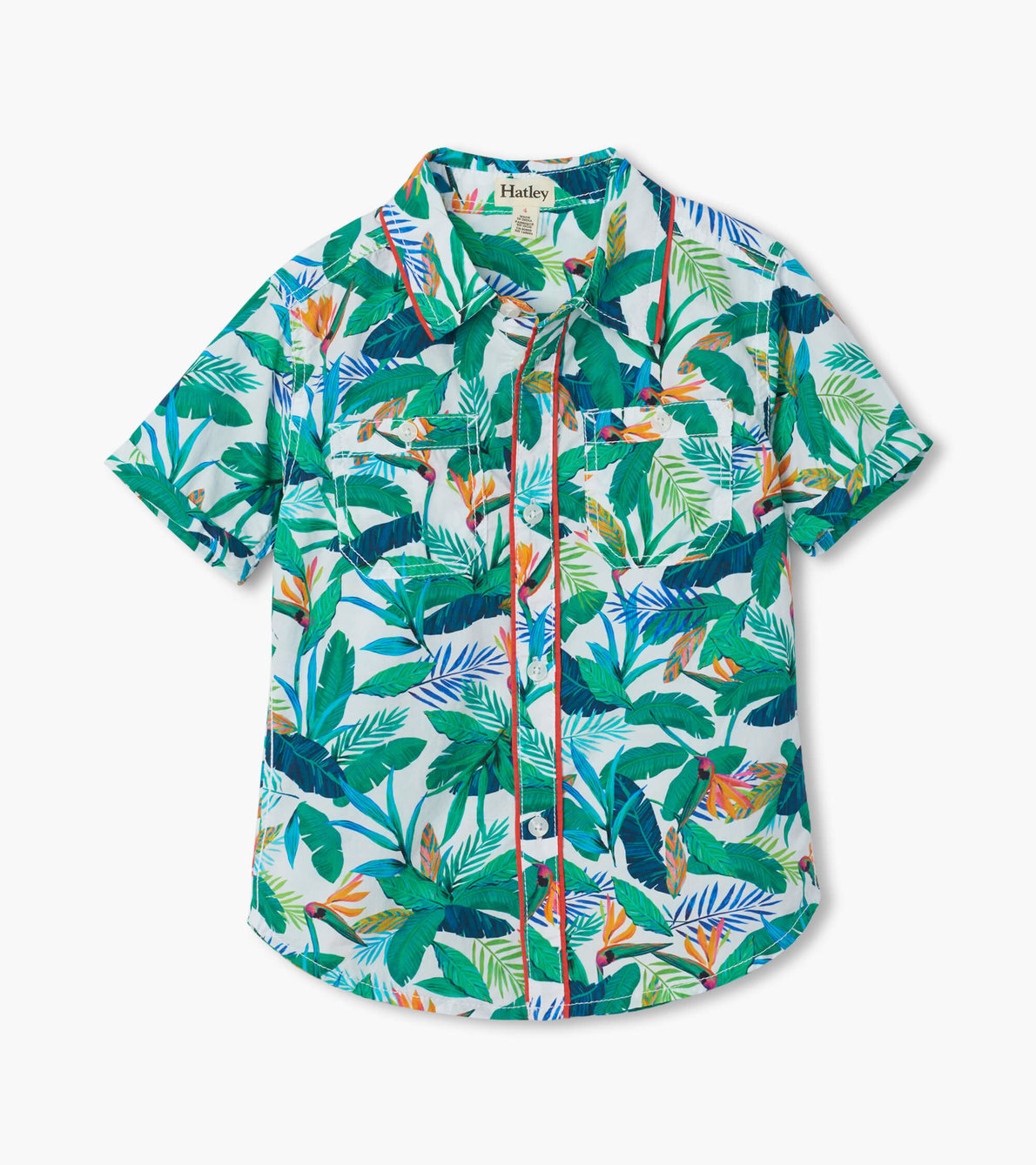 Agrandir l'image de Chemise boutonnée à manches courtes – Paradis tropical