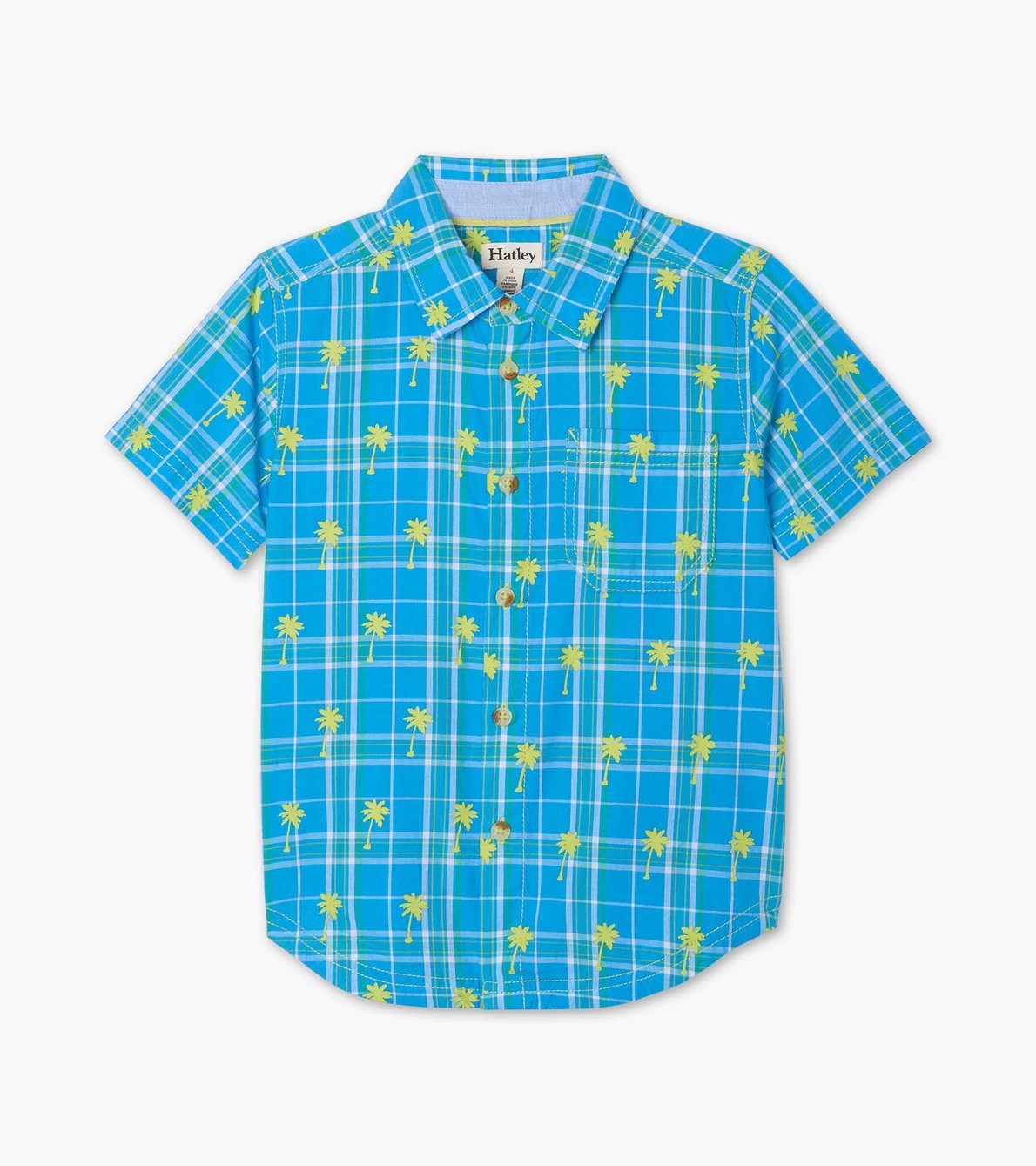 Tropical Plaid Short Sleeve Button Down Shirt - Hatley US