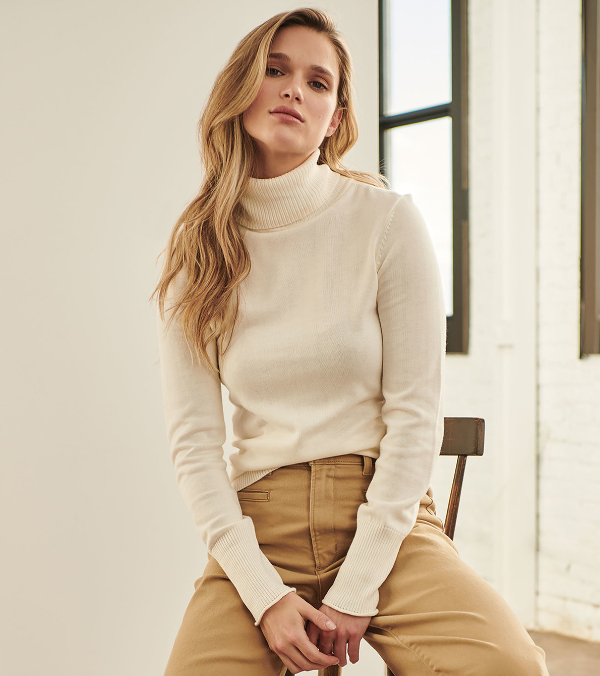 View larger image of Turtleneck Sweater - Cream