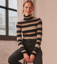 Turtleneck Sweater - Melange Stripes - Hatley CA