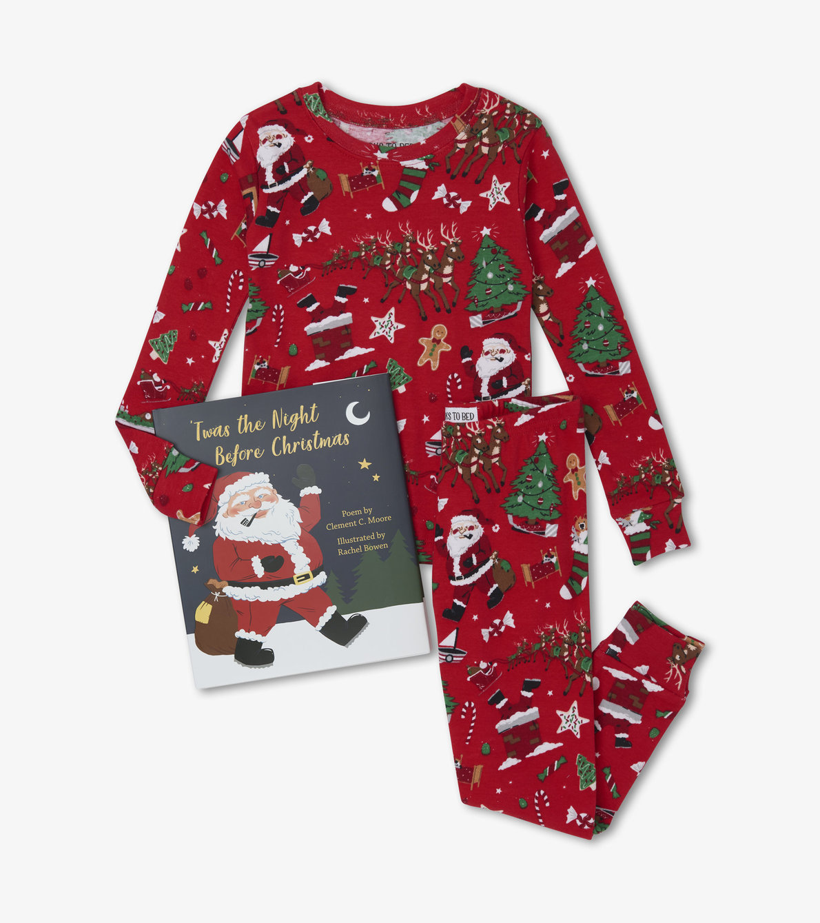 View larger image of Twas The Night Before Christmas Book and Pajama Set