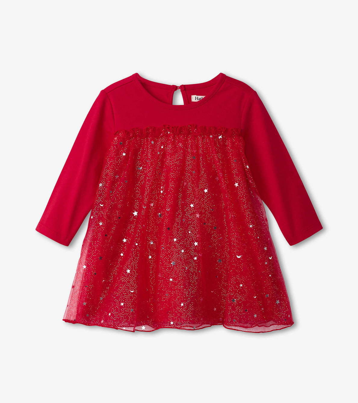 Agrandir l'image de Robe à tulle superposé pour bébé – Étoiles scintillantes