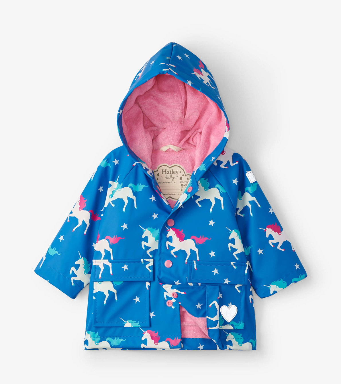 View larger image of Twinkle Unicorns Colour Changing Baby Raincoat