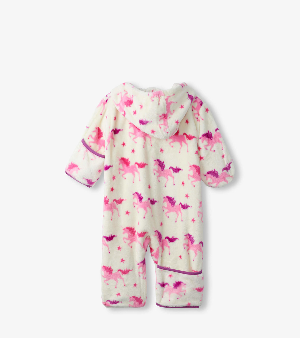 Agrandir l'image de Combinaison en molleton duveteux pour bébé – Licornes scintillantes