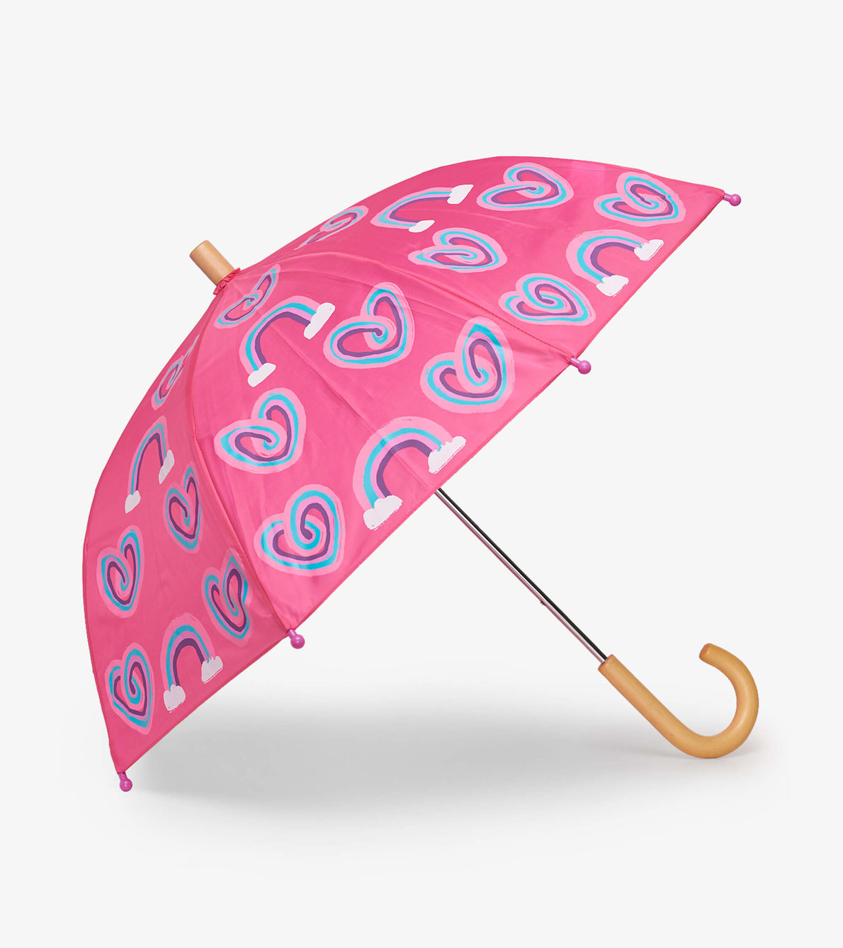 View larger image of Twisty Rainbow Hearts Umbrella