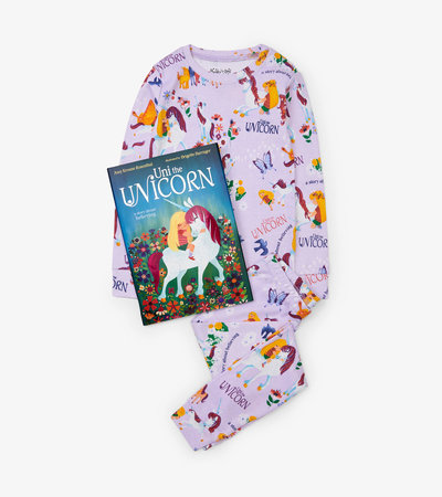 Ensemble de livre et de pyjama – « Uni the Unicorn » (en anglais)