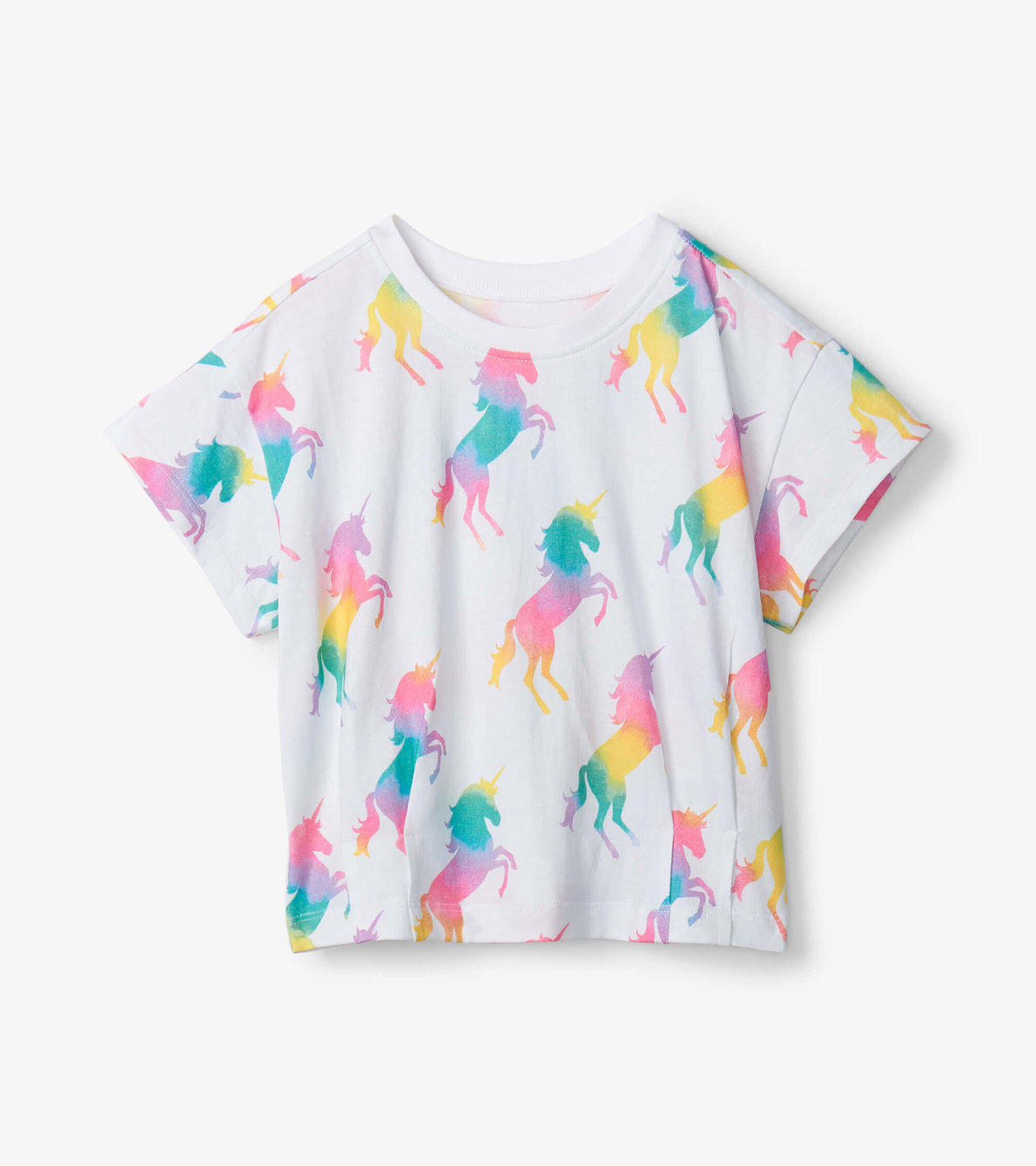 View larger image of Unicorn Rainbow Pleated Slouchy Tee