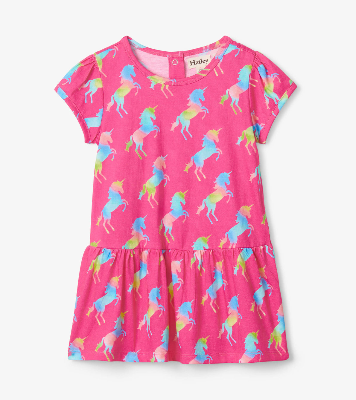View larger image of Unicorn Rainbow Toddler Gathered Dress