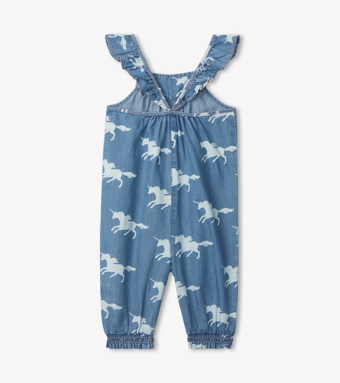 View larger image of Unicorn Silhouettes Baby Denim Romper