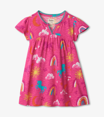 Unicorns & Rainbows Baby Puff Dress