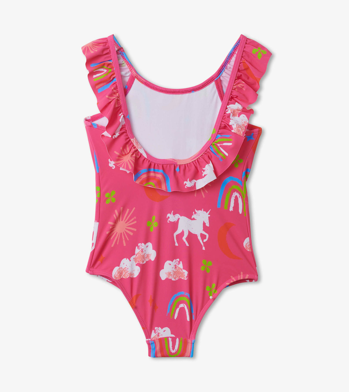 View larger image of Unicorns & Rainbows Ruffle Sleeve Swimsuit