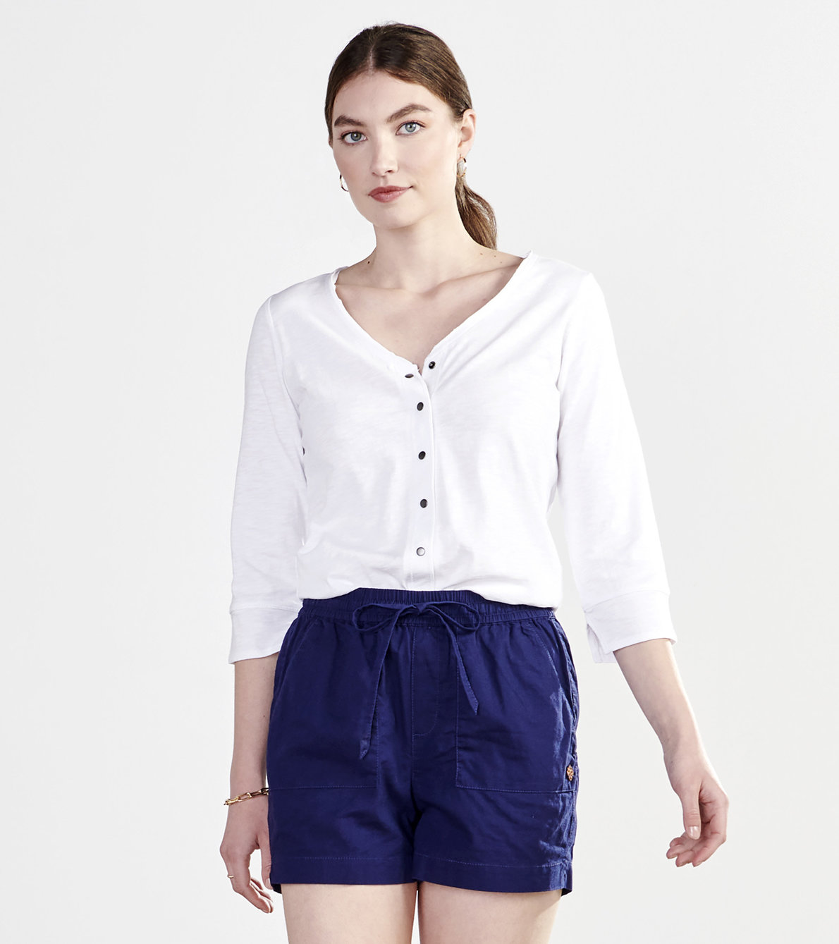 View larger image of V-Neck Top - White