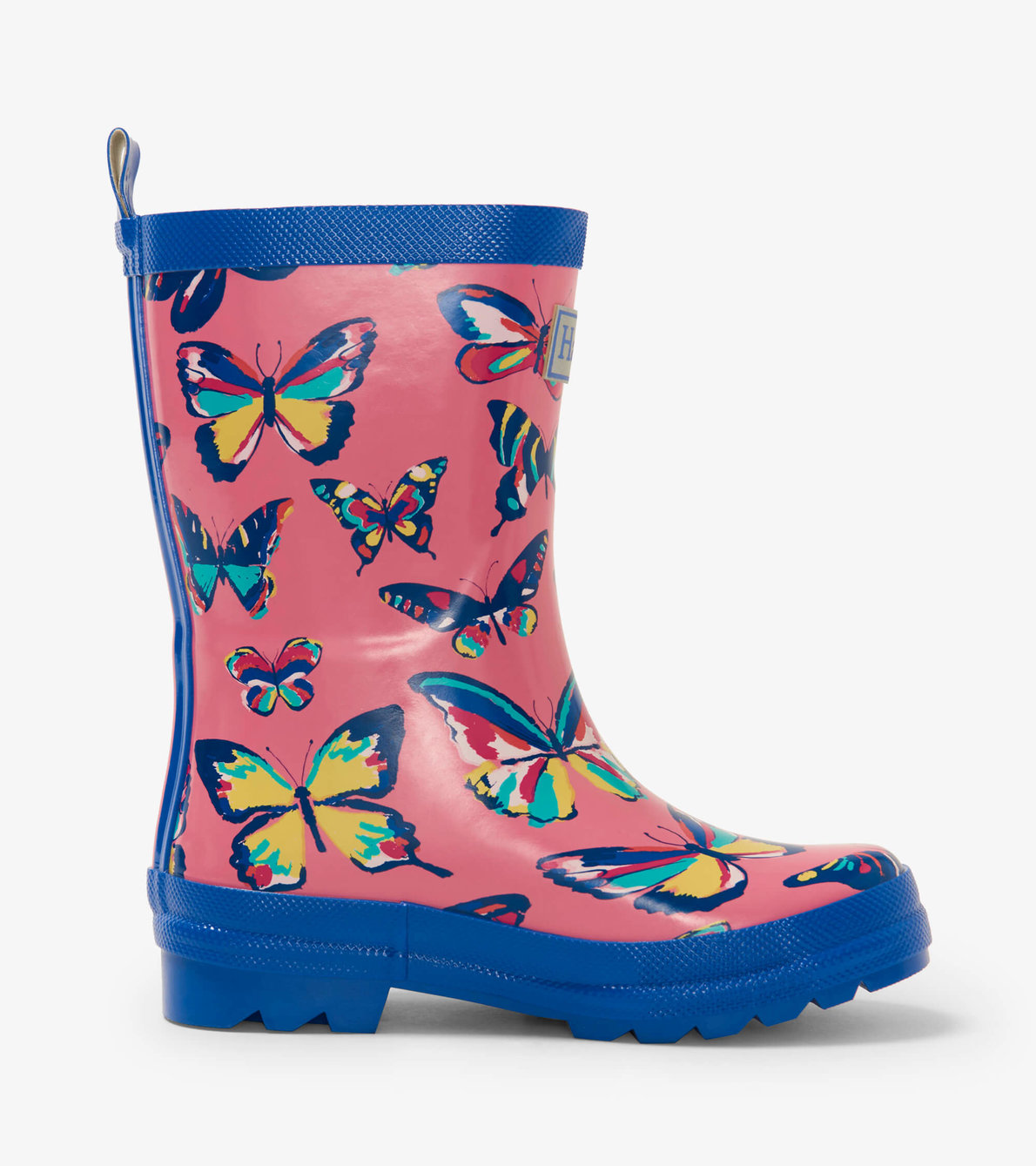 View larger image of Vibrant Butterflies Shiny Rain Boots