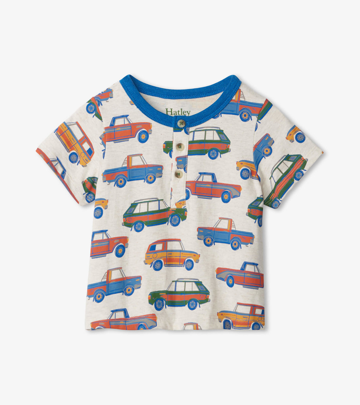 Agrandir l'image de T-shirt Henley pour bébé – Voitures rétro