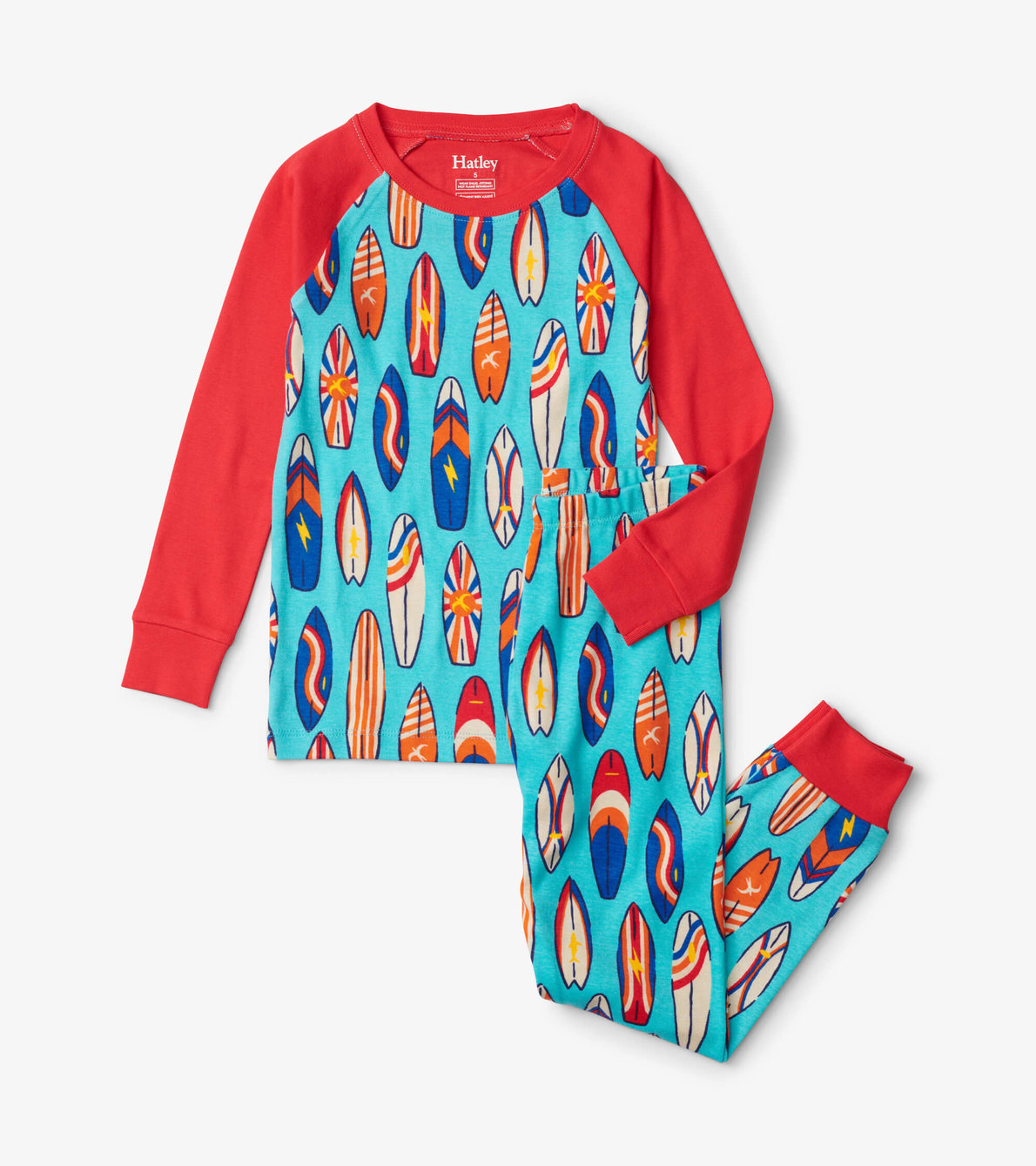 Agrandir l'image de Pyjama avec haut à manches raglan – Planches de surf rétro