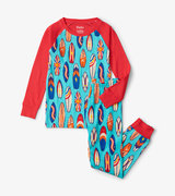 Pyjama avec haut à manches raglan – Planches de surf rétro