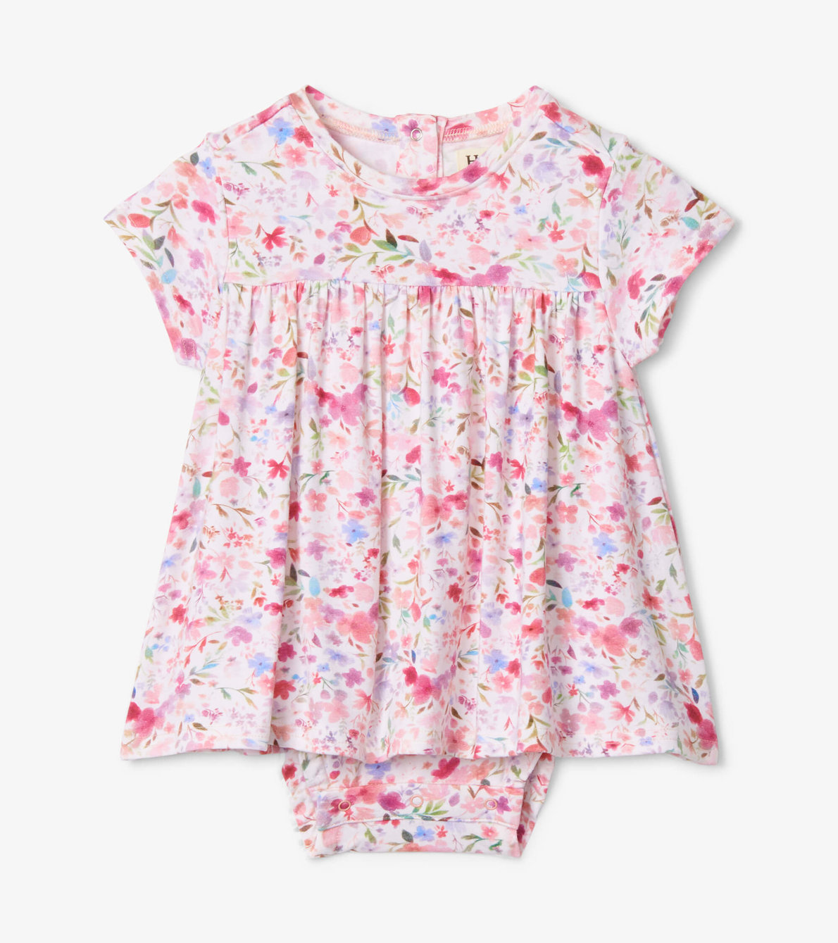 View larger image of Watercolour Flowers Baby One Piece Dress