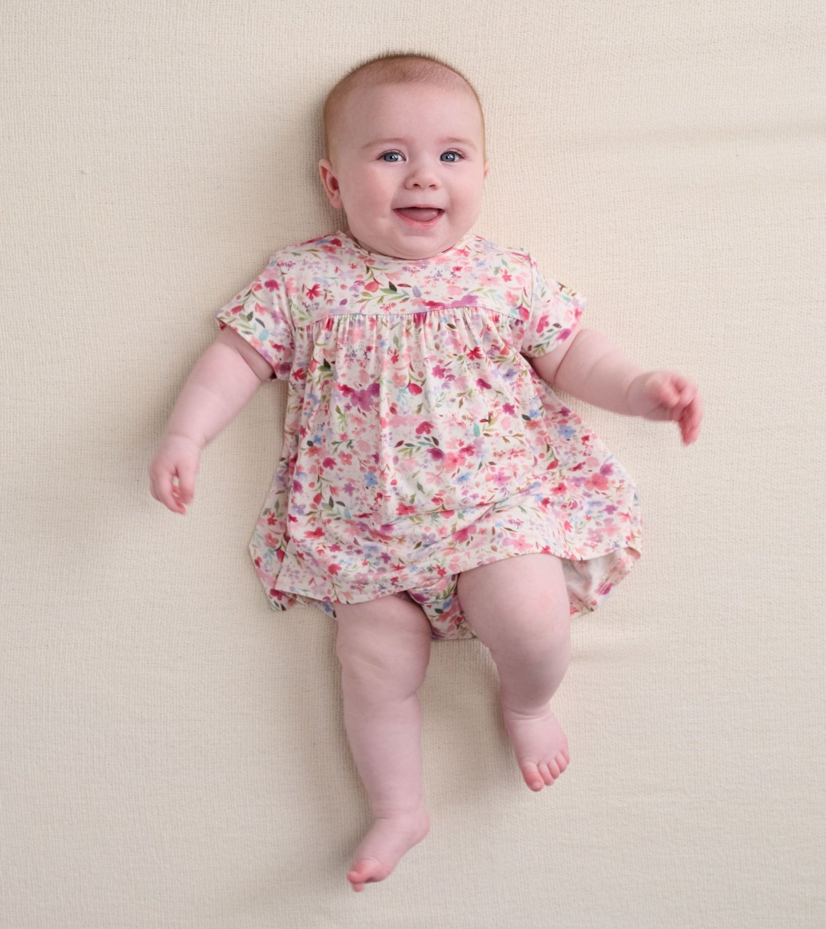 View larger image of Watercolour Flowers Baby One Piece Dress