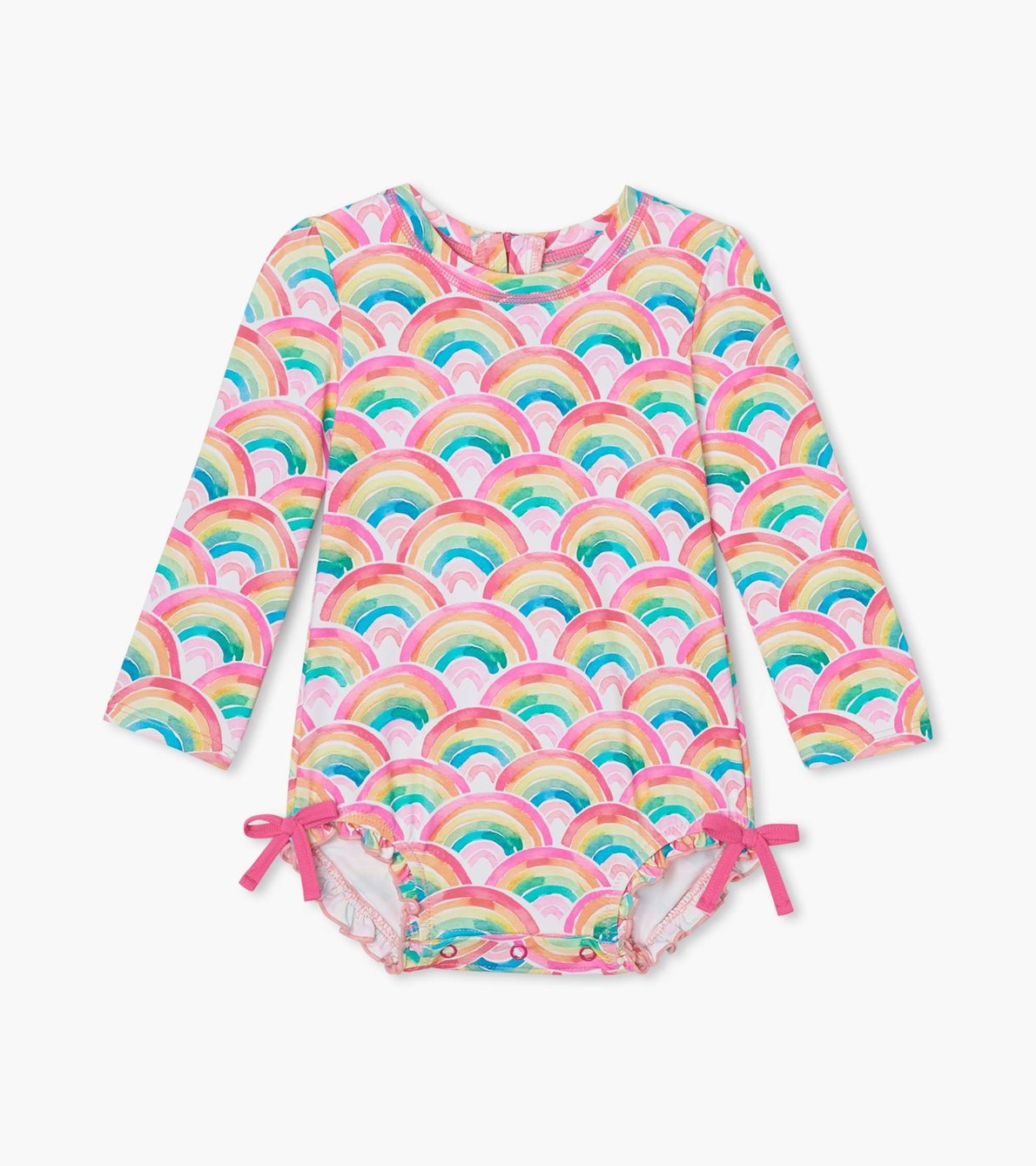 View larger image of Watercolour Rainbows Baby Rashguard Swimsuit