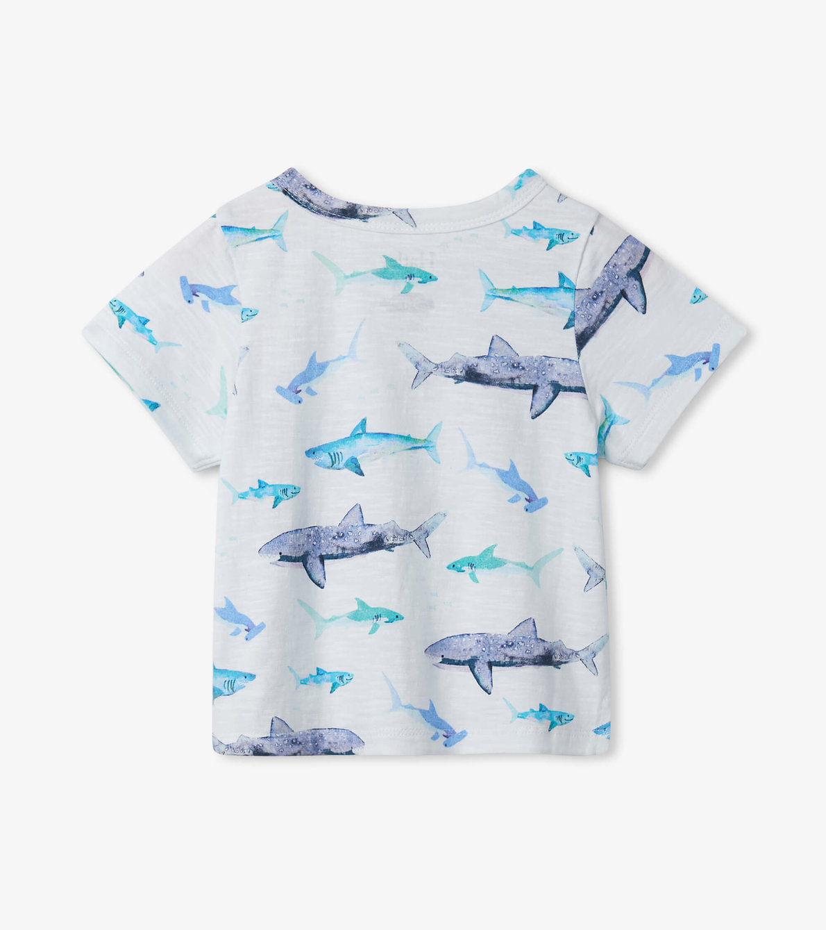 View larger image of Watercolour Sharks Baby Henley